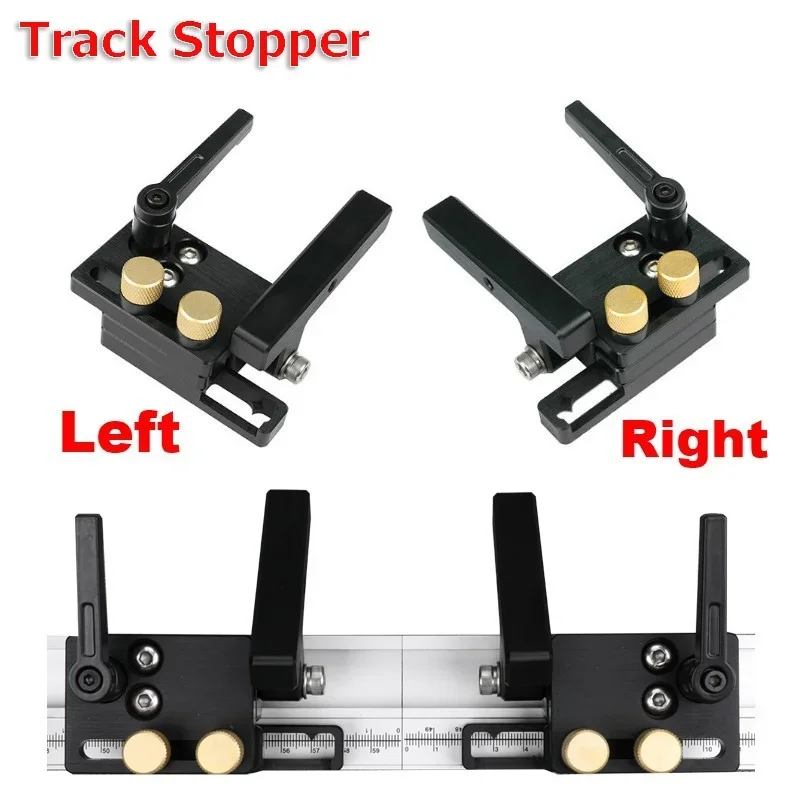Aluminium Alloy Woodworking Sliding Groove Slot Miter Track T-Track / Track Stopper / Clamping Block for Router Table Saw Tool view 3