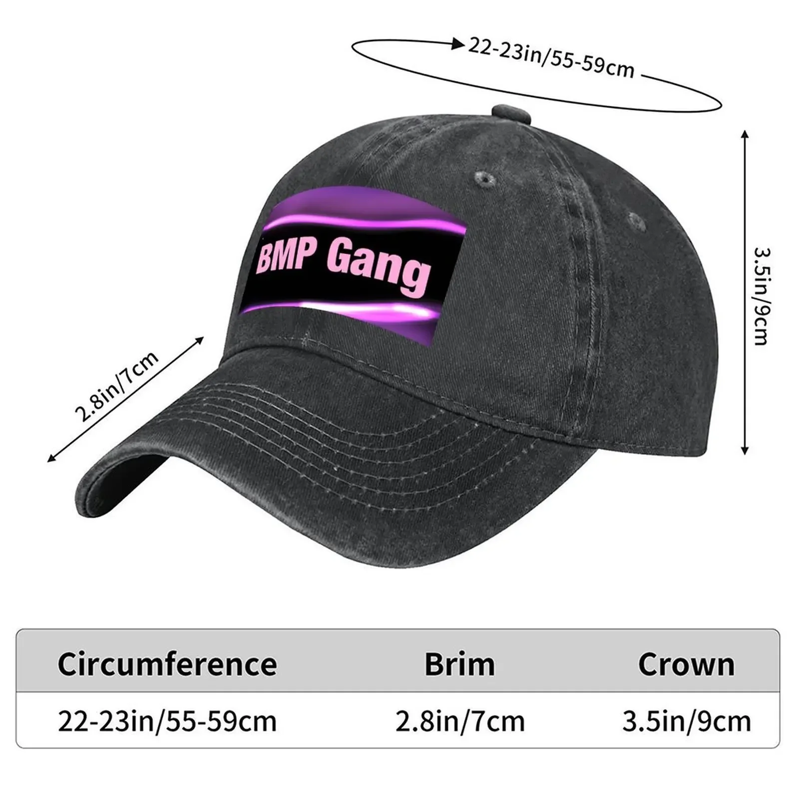 2026 BMP gang Baseball Cap Hat Beach dad hat Fashion Beach Sun Hat For Children Male Women's