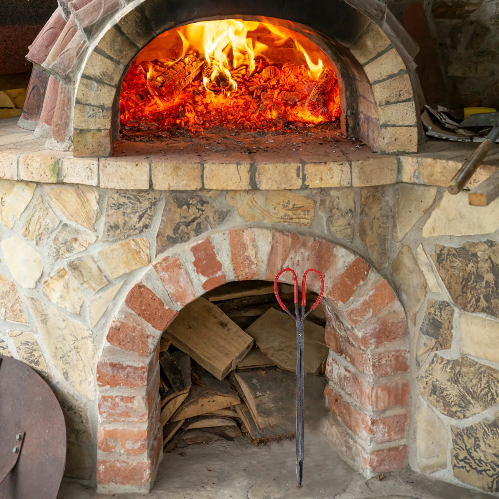 ملقط الحطب 21.2 الحطب المنتزع الثقيلة سجل الموقد ملقط لإشعال النار النار حفرة النار في الهواء الطلق داخلي