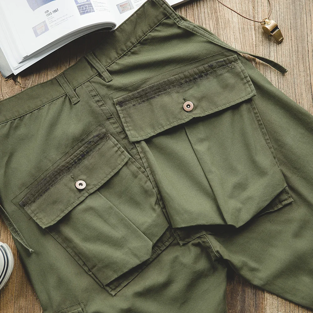 

Maden Vintage Tactical Cargo Pants Green Multi-pocket Breathable Trousers Training Sporty Trousers for Men's Spring and Autumn