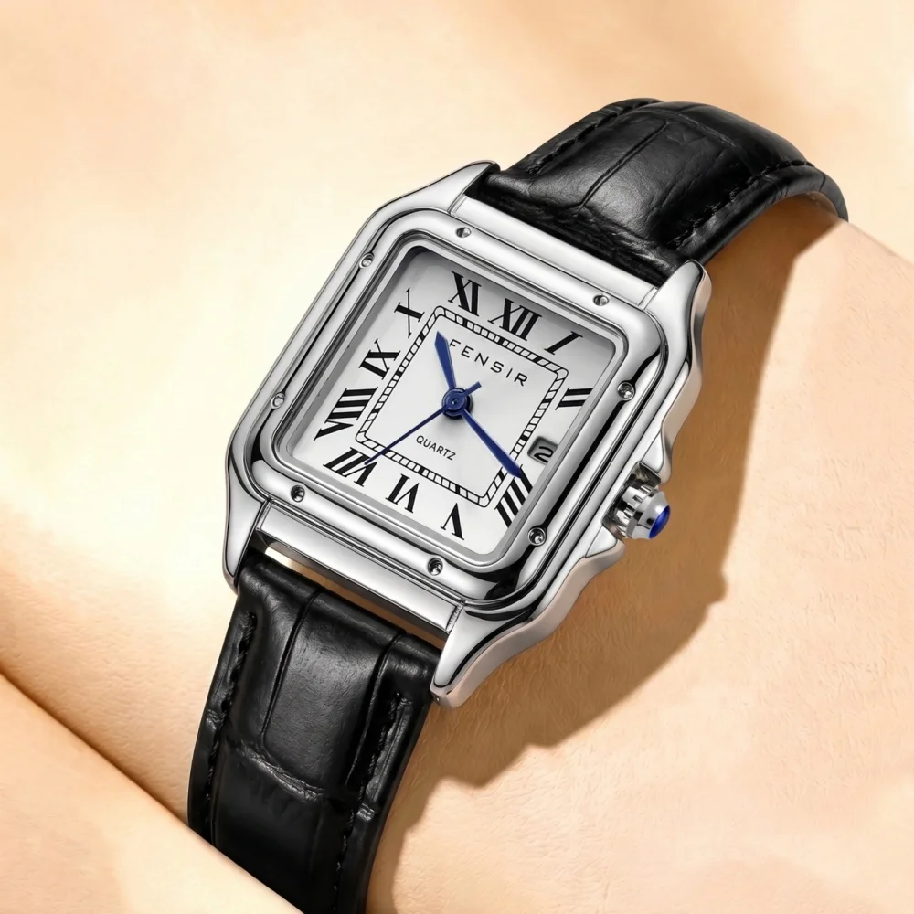 Minimalist Square Women's Quartz Watch, Roman Numeral Waterproof Calendar Leather Strap Wristwatch, Light Luxury Niche Commuter Watch for Women, Versatile Ins-Style Student and Workplace Watch, Versatile Gift for Daily Use, High-End Waterproof Quartz Women's Watch, Influencer-Favorite Small Square Watch, Exquisite Versatile Fashion Watch