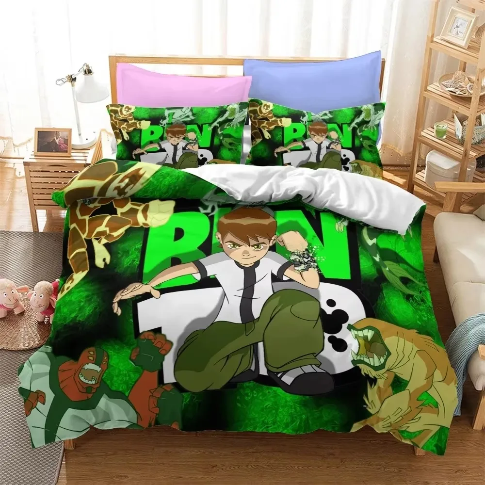 

Anime Ben Gwen Duvet Cover 10 Cartoon Bedding Sets Kids Boys Adult Gifts Bed Set Quilt Comforter Covers Home Textiles