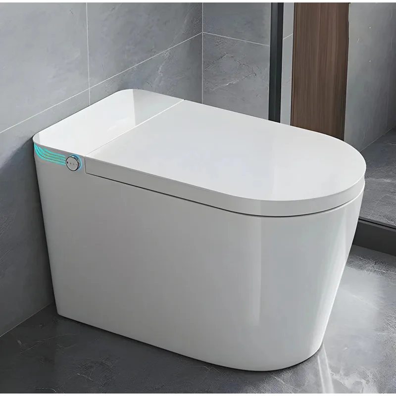 Smart Toilet with Bidet Built In, One Piece Bidet with 85MM Heated Seat, Voice Control, Warm Water Sprayer & Dryer, Foam Shield