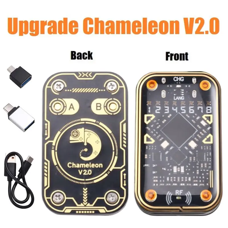 B67C Chameleon Ultra V2.0 RFID Smart Chip Reader Smart Card Emulator 125Khz 13.56Mhz IC ID Card Decode Key Duplicator