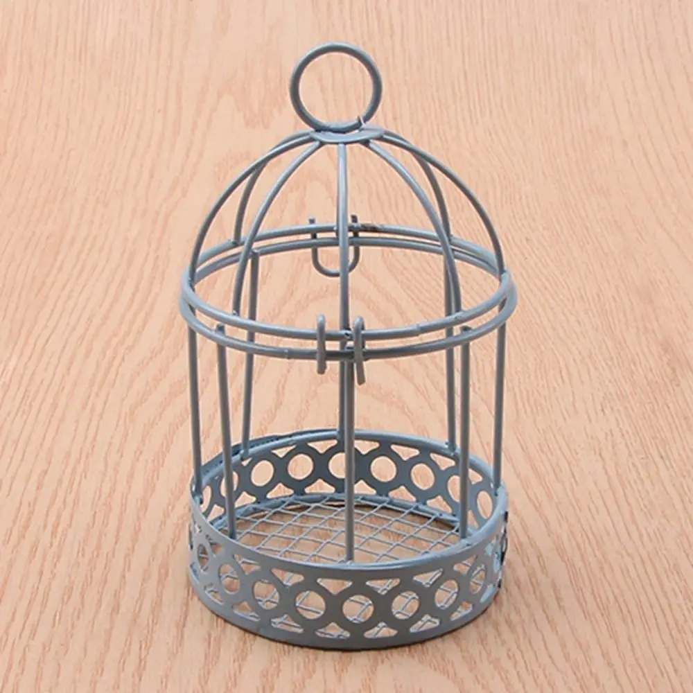 Decorative Bird Cage Bird Cage Mini Bird Cage Cute Portable Bird Cage Storage Box Macaron Iron Craft Home
