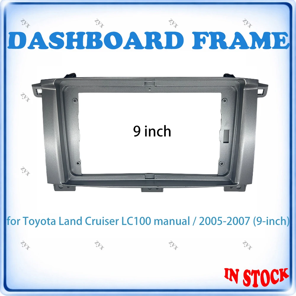 

Рамка для автомагнитолы Toyota Land Cruiser LC100 (механическая коробка передач) 2005-2007, 9 дюймов, с проводкой и кабелем питания