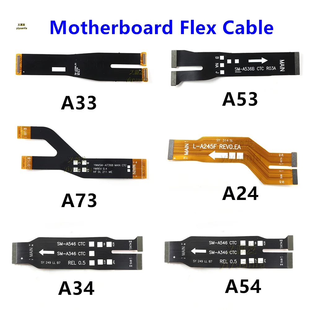 Main Board Motherboard Connector Flex Cable For Samsung Galaxy A33 A53 A73 A34 A54 5G A24 MainBoard A336B A536 A736 A346B A546