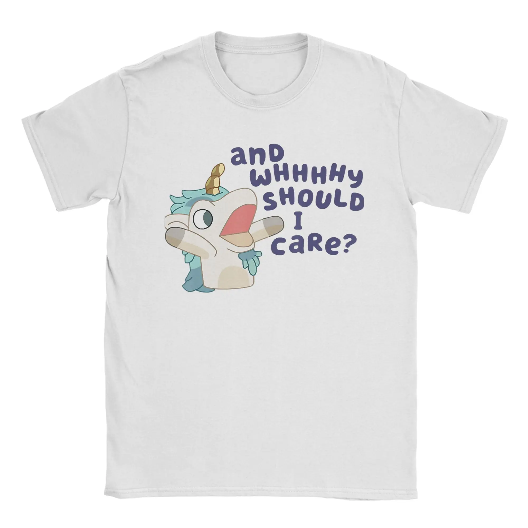 Unicorn AAAANNNDD Why Should I Care T Shirt Summer  Cotton T Shirts For Men Harajuku Custom DIY Tshirt Short Sleeve Top Tees