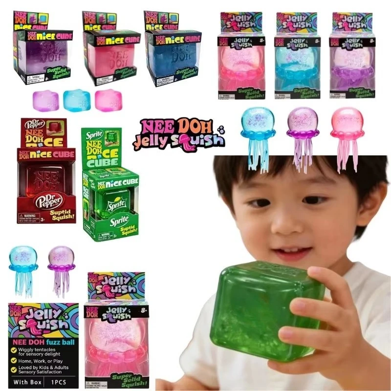 30 Plus Styles Schylling NeeDoh Nice Cube Super Solid Squish Sensory Squeeze Fidget Toy Stress Relief Anxiety Gift Kids Adults