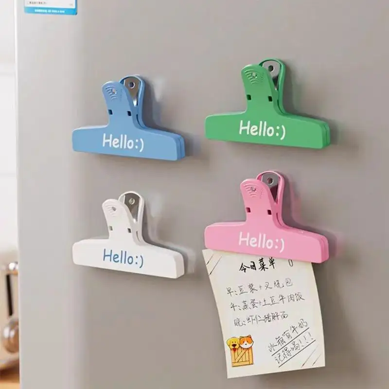 10Pcs Paper Clip for Refrigerator Whiteboard Memo Note Clip Paper Clamp Clamp Bag Clip K92C