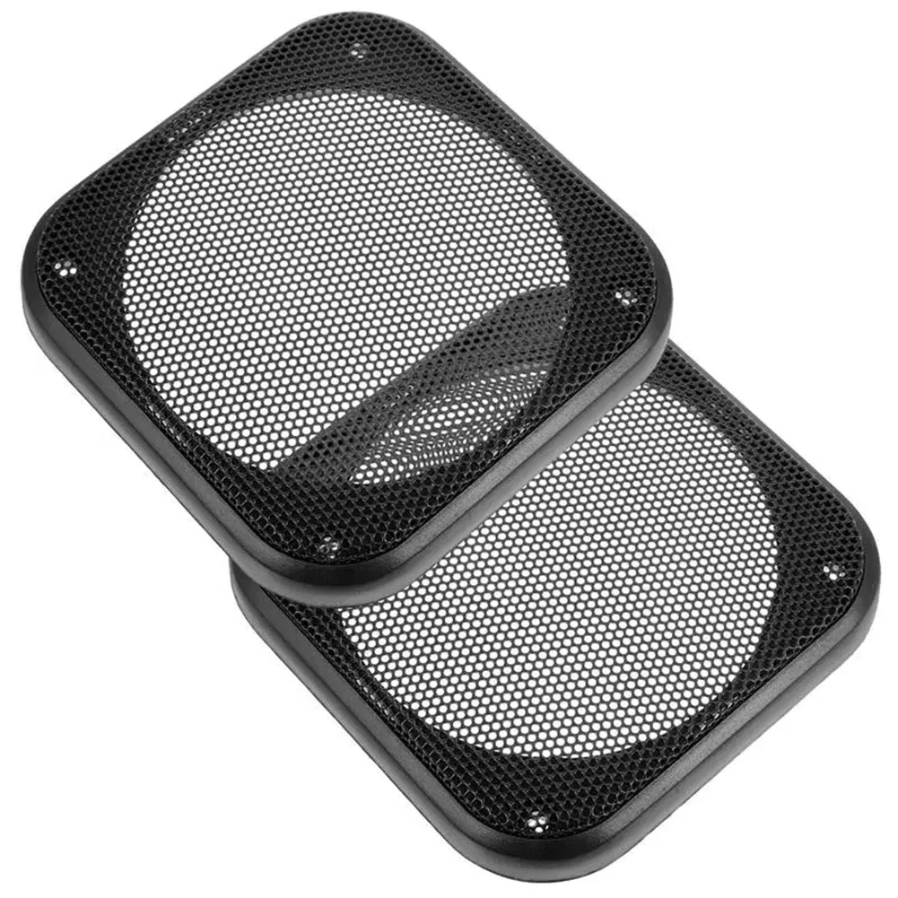 2Pcs 4inch Speaker Grille Car Subwoofer Mesh Cover Metal Grill Protector For Speaker Audio Decorative Circle Frame Interior Part