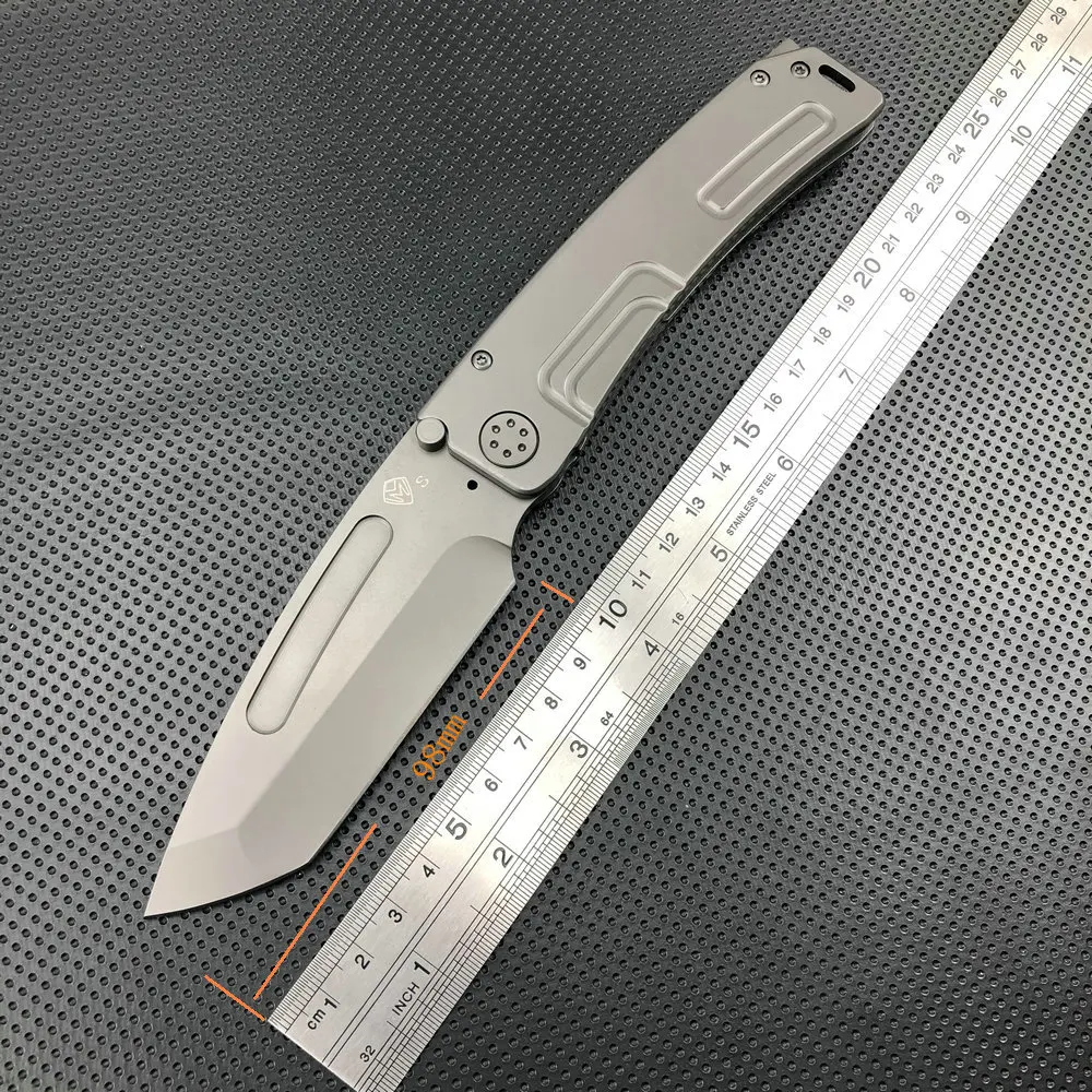 TRSKT MKT Folding Knife,D2 Survival Camping Knife,Pocket Knives Edc Tool With Box Droshipping