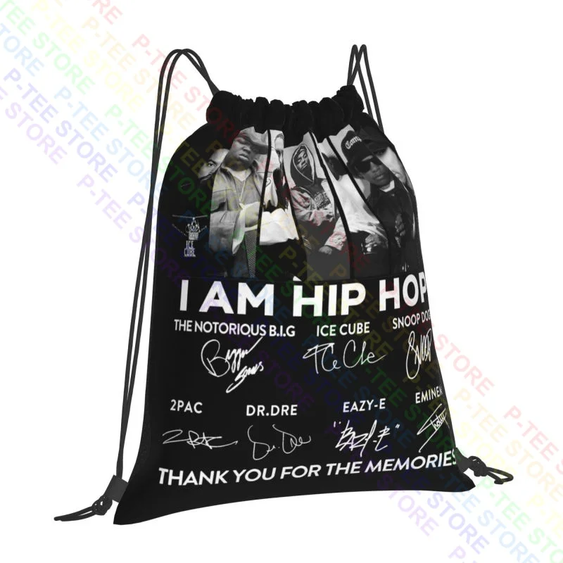 Nice I Am Hip Hop Rapper Legend Drawstring Bags Gym Bag Print Swimming Gym Tote Bag Riding Backpack