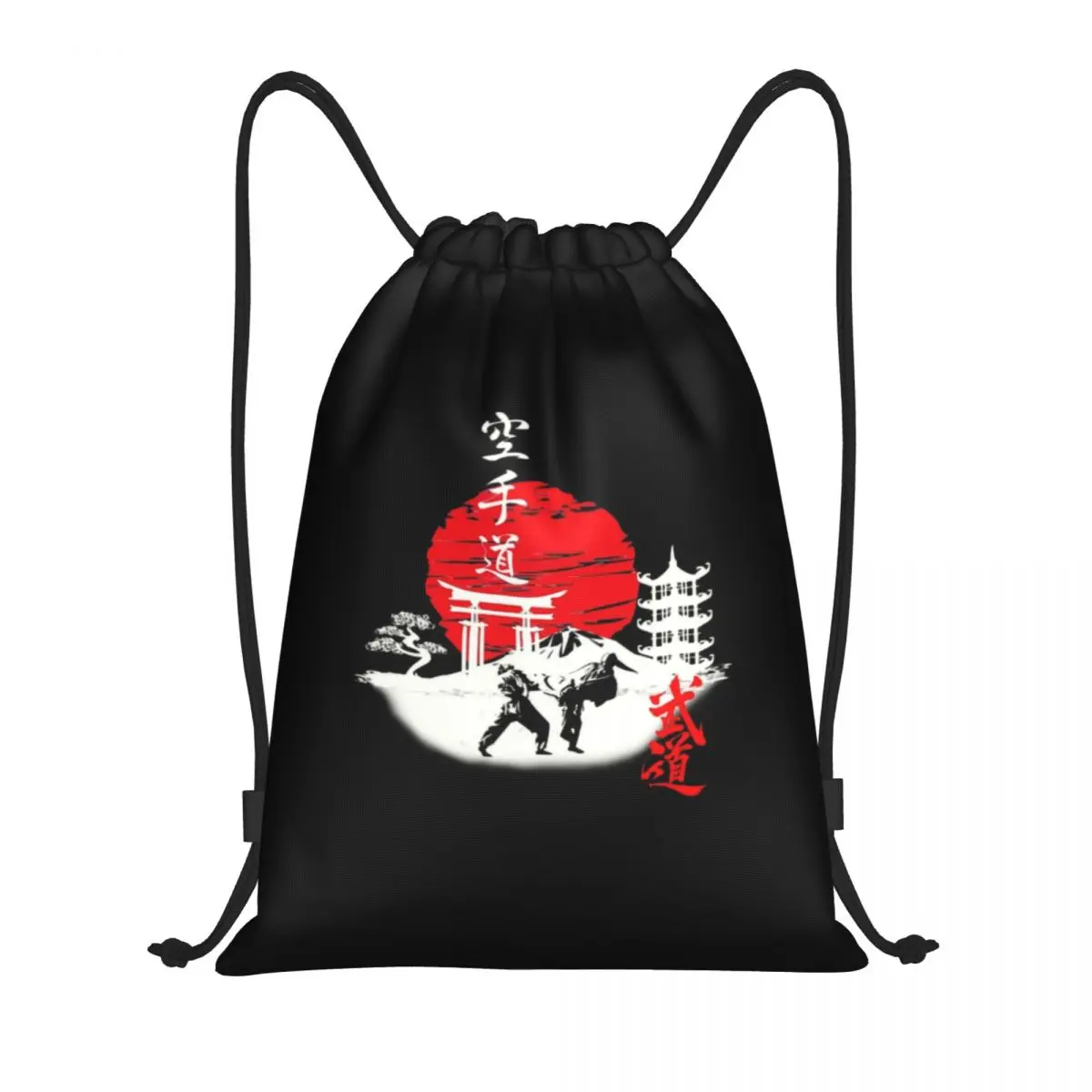 Mochila personalizada Budo Soul Karate Spirit con cordón, bolsas ligeras para artes marciales, gimnasio, deportes, Sackpack para viajar