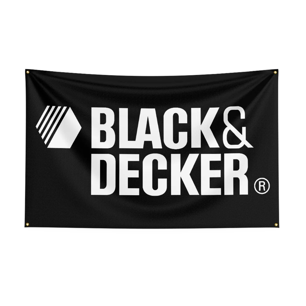 B-Black&Decker Flag Banner HD Printing Exhibition Garage Background Wall Tapestry Bedroom Decoratio