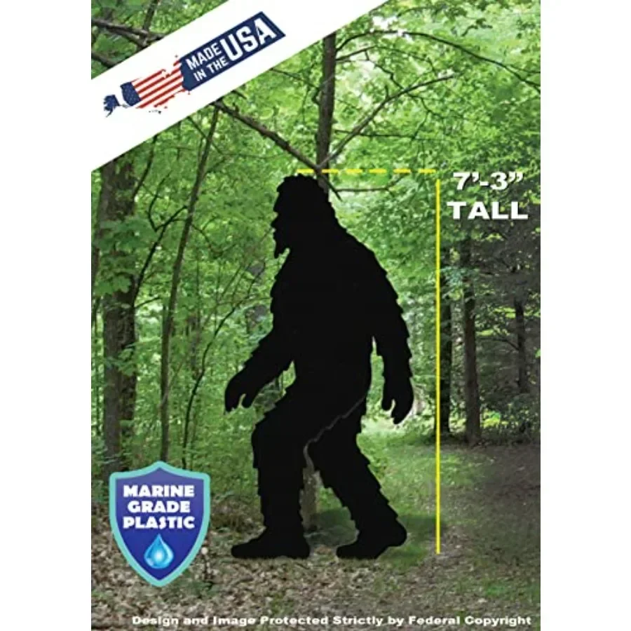 Big Foot Yard Display for outdoor use, PVC material, brown color, over 7ft tall with weather-resistant design
