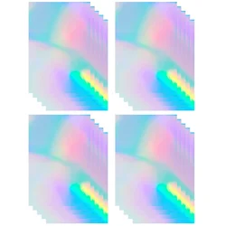 다채로운 홀로그램 접착지 A4 인쇄 스티커, 판타지 알루미늄 호일, 풀 컬러 판지, 20 매
