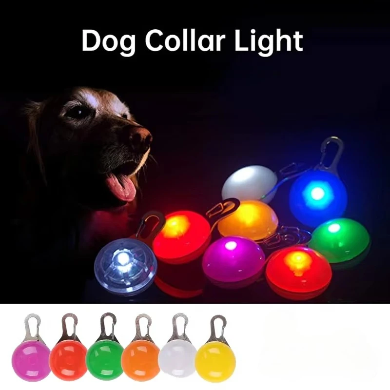 LED Glowing Pendant Flashlight Dog Cat Collar Pet Leads Glow  Accessories  Bright Necklace Luminous Collar  Night Safety Decor