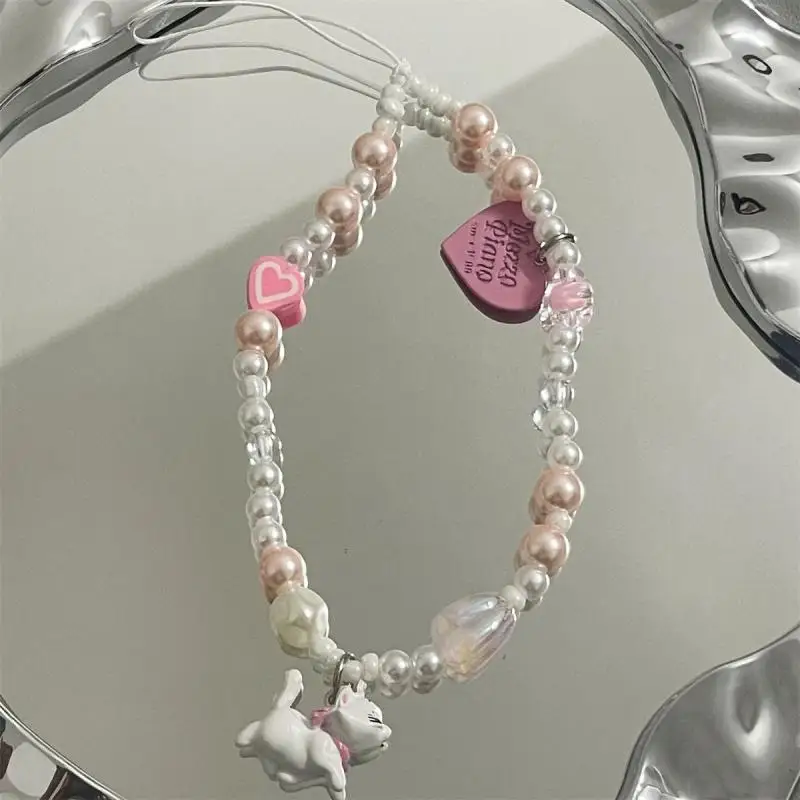 Disney De Aristocats Marie Cat Telefoonketting Y2K Schattig Zoet Pittig Meisje Cameraketting Accessoires Festival Creatief Cadeau Decoratie