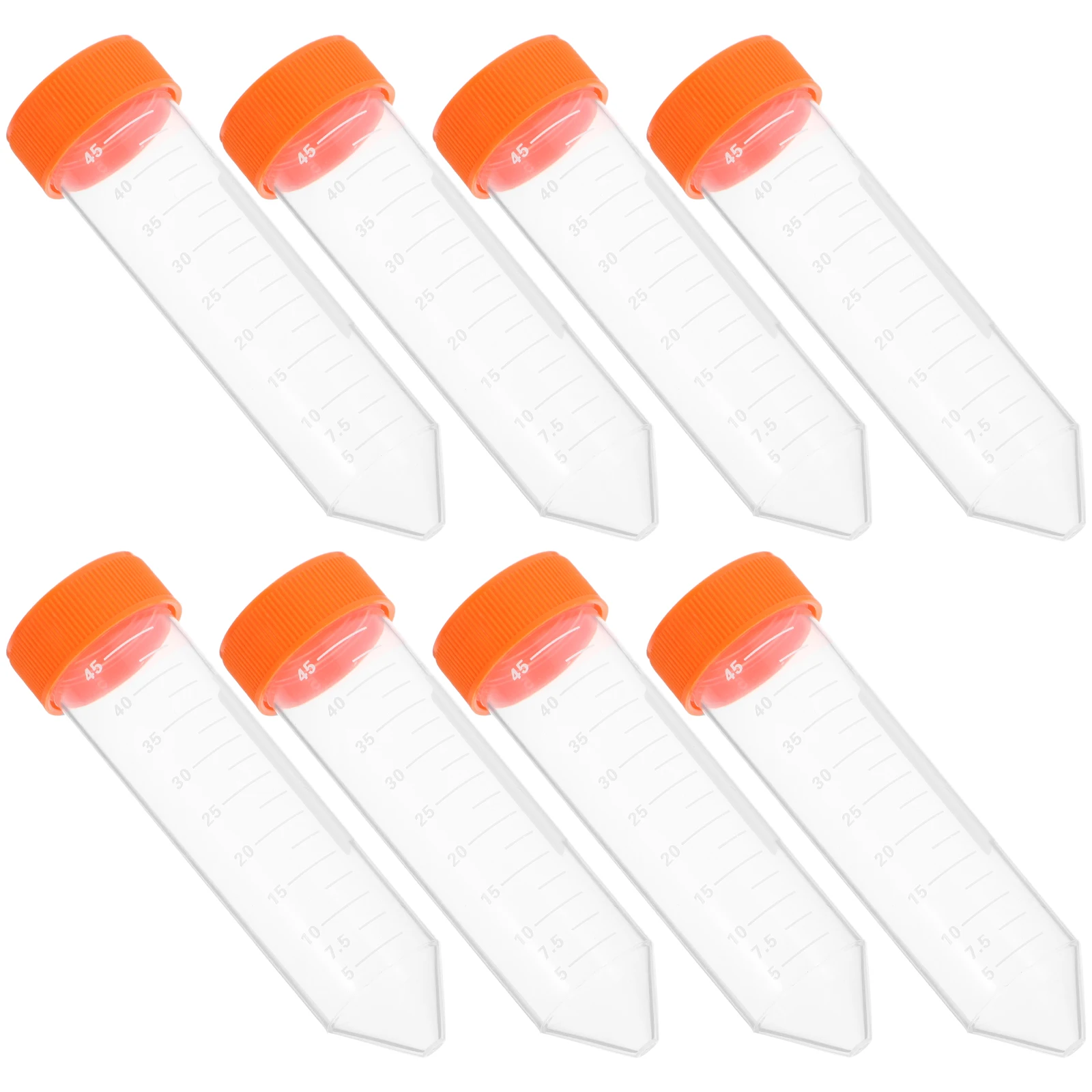 

50 Pcs Tubes Laboratory Experiment Pointed Bottom ange High Quality Plastic Ultra Transparency Scale Design
