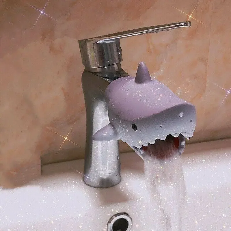 Shark Shape Water Tap Extender Children Washing Hand Faucet Extender Bathroom Sink Faucet Extender Gift for Baby Kids Toddler