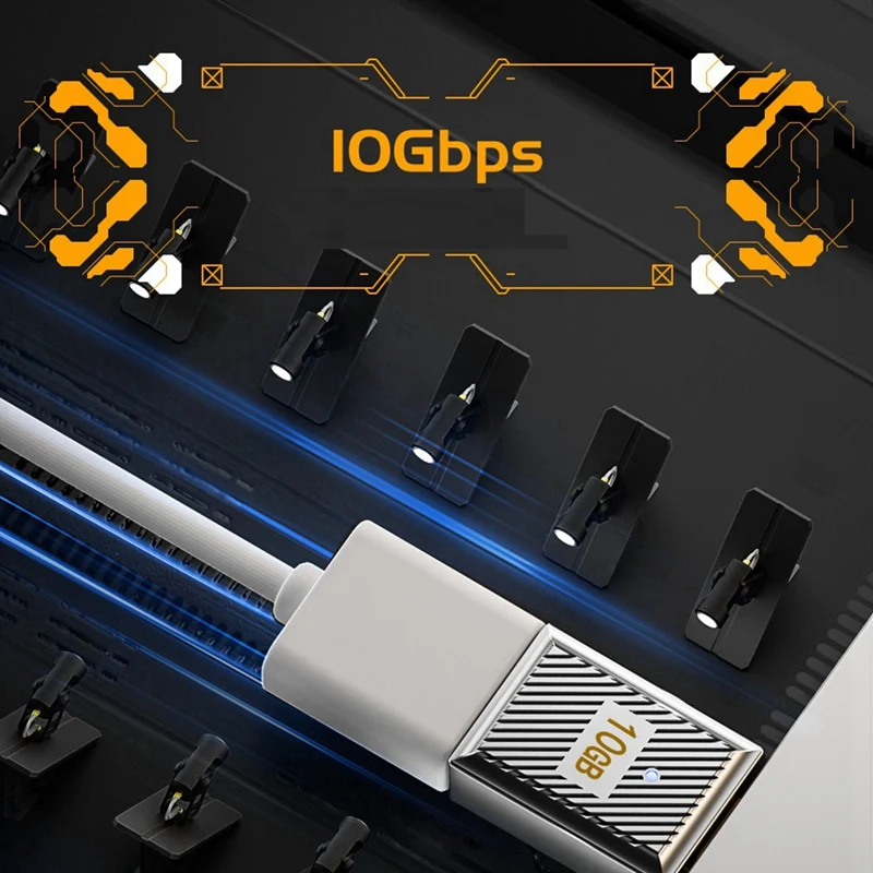 2 szt. 120 W USB C na USB3.1 OTG 90 °   Adapter 10 Gb/s USBC męski na USB3.1 żeńskie złącze danych pod kątem prostym dla Legion Go