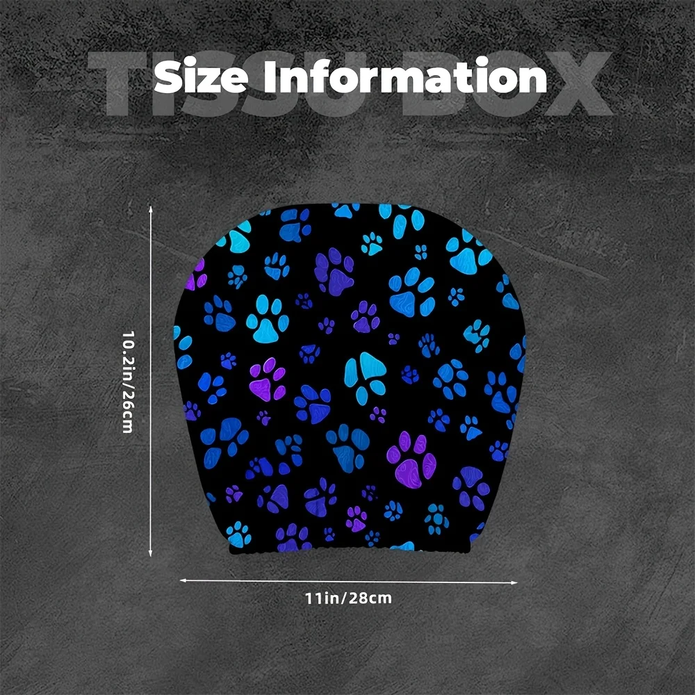 Gradient Paw Print Headrest Covers, Soft & Comfortable Car Headrest Covers, Perfect for Front and Rear Seat Decoration