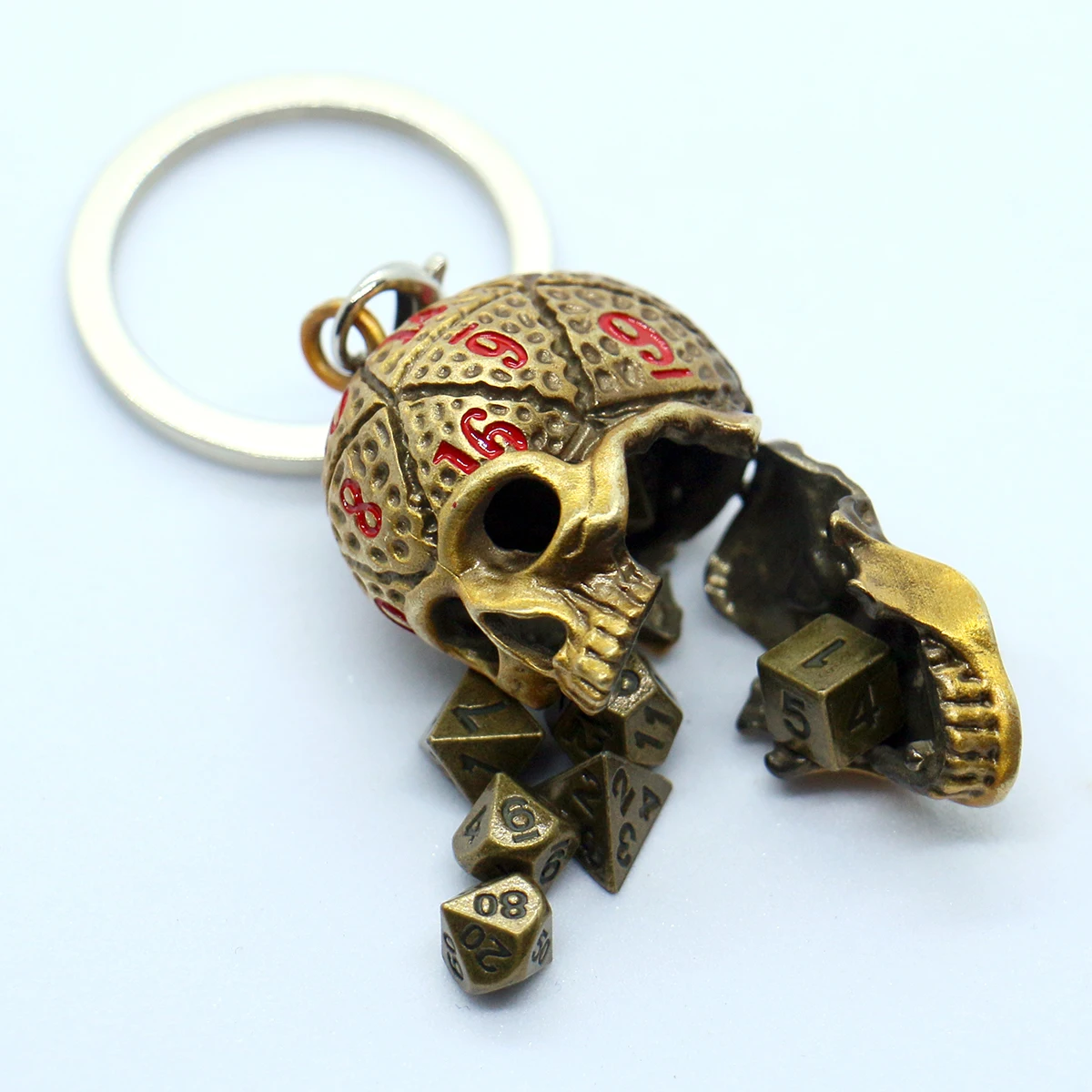 مجموعة نرد معدنية محمولة لألعاب الطاولة ، حقيبة جمجمة ، مجموعة نرد صغيرة ، ملحقات ألعاب ، 7 *