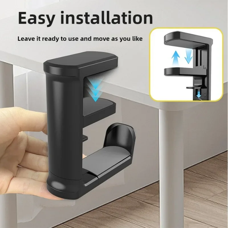 

Multifunctional Gaming Headset Stand - Adjustable Desk Clip Hanger for Bluetooth Headsets, Space-Saving Computer Accessories