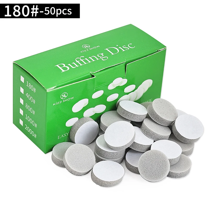 50개 네일 버핑 디스크 20mm 폴리싱 샌드피스 빠른 네일 폴리싱용 매니큐어 도구 액세서리 네일 키트 전문가용 세트