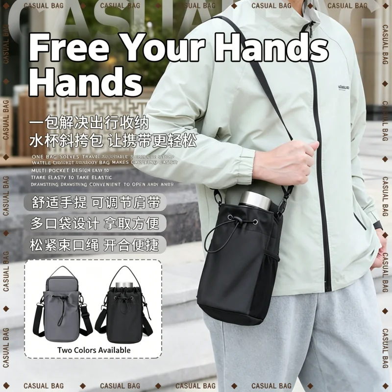 Magnetic Gym Water Bottle Bag With Magnet Multi-Function Carrier Bag Portable Sports Fitness Bag Gym Accessories Storage Pack image 3