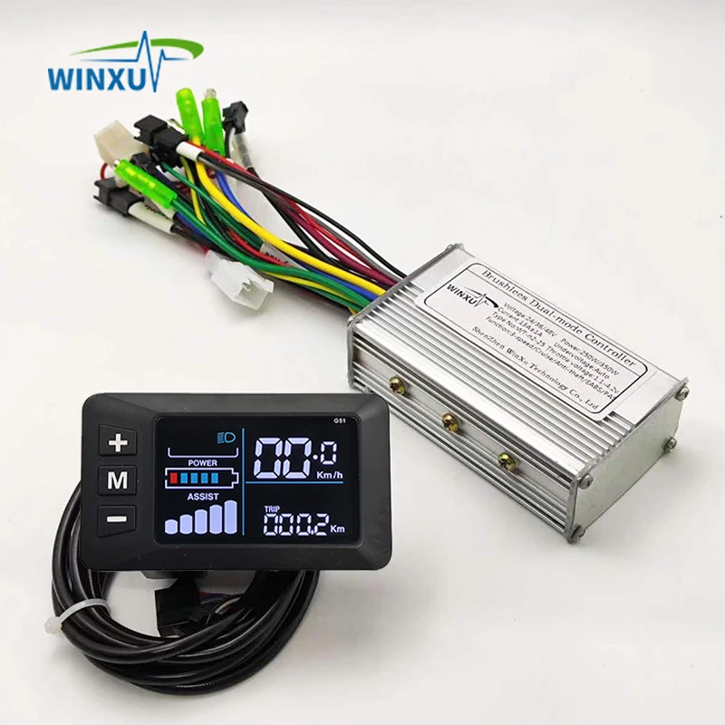 24V 36V 48V 250W 350W E-bike Motor sin escobillas controlador Universal G51 Color LCD Display Set para bicicleta eléctrica Scooter