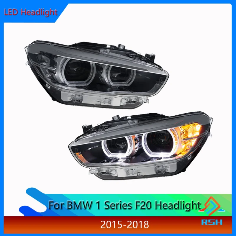 For BMW 1 Series F20 Headlight Assembly 2015-2018 Models Modified With High-Spec LED Daytime Running Lights And Projector Lens