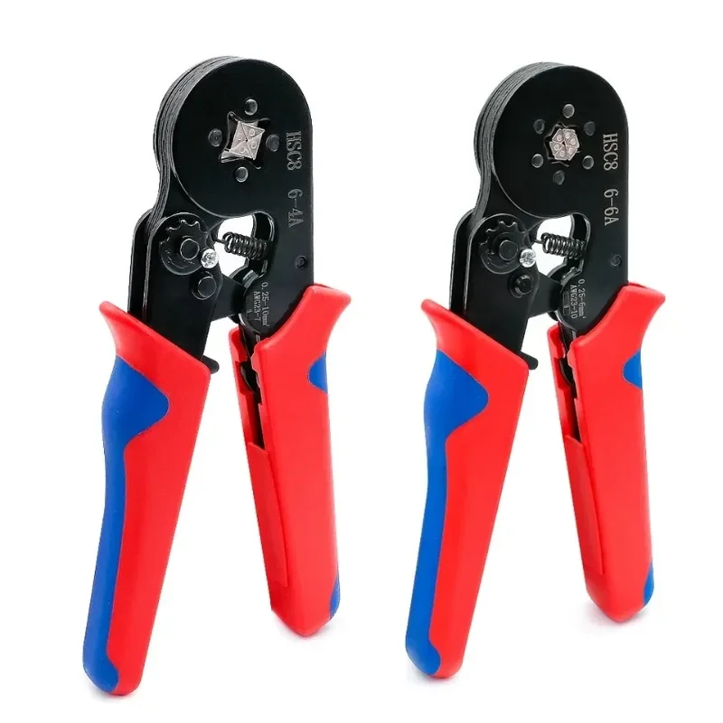 

Hand Crimping Pliers for Electrical Ferrules 0.25-10mm² 23-7AWG Durable Wire Crimper Tool with Box for Household and DIY Use