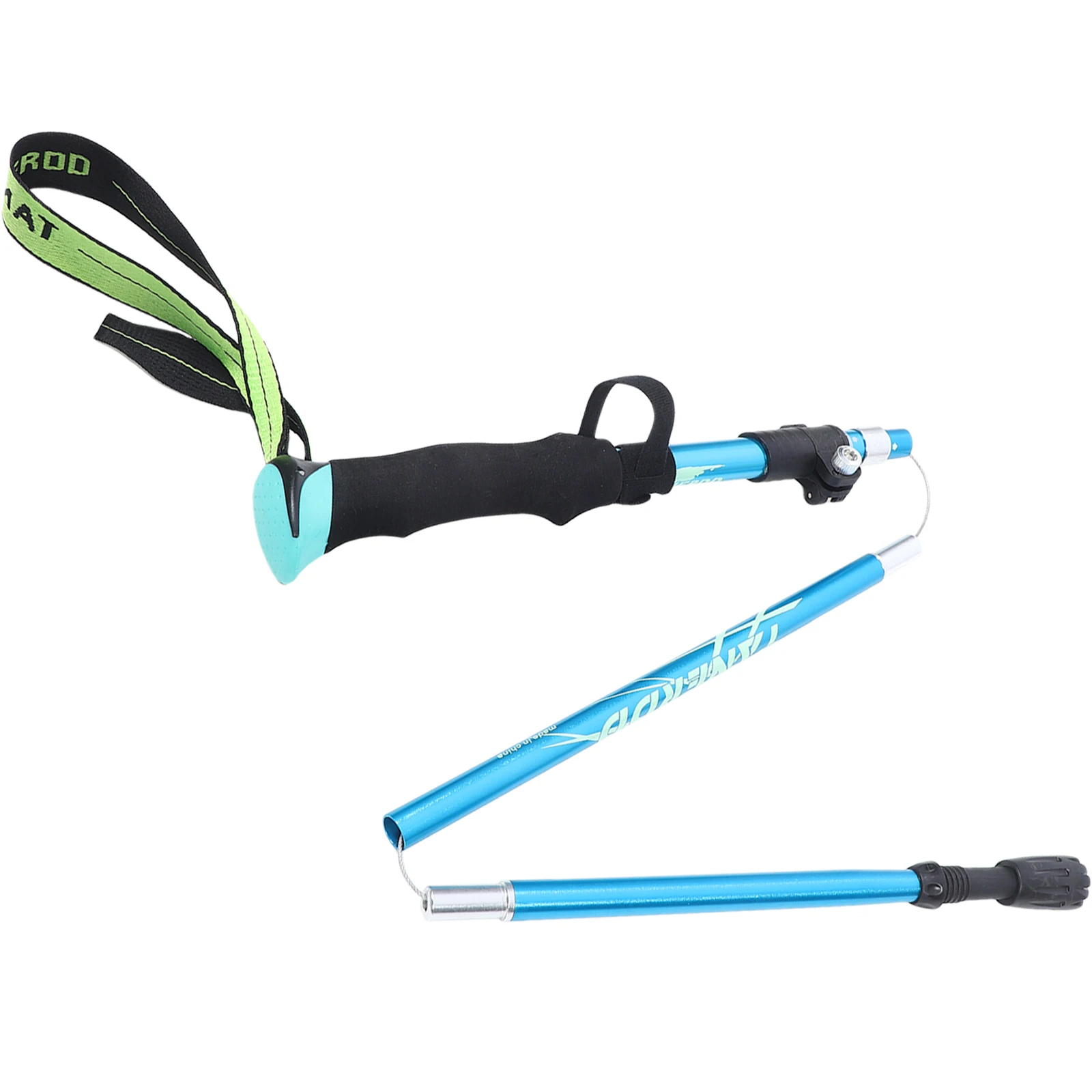 

Aluminum Alloy 5-Section Foldable Walking Stick Anti-Slip Trekking Pole Ergonomic -110Cm Adjustable Length For Outdoor