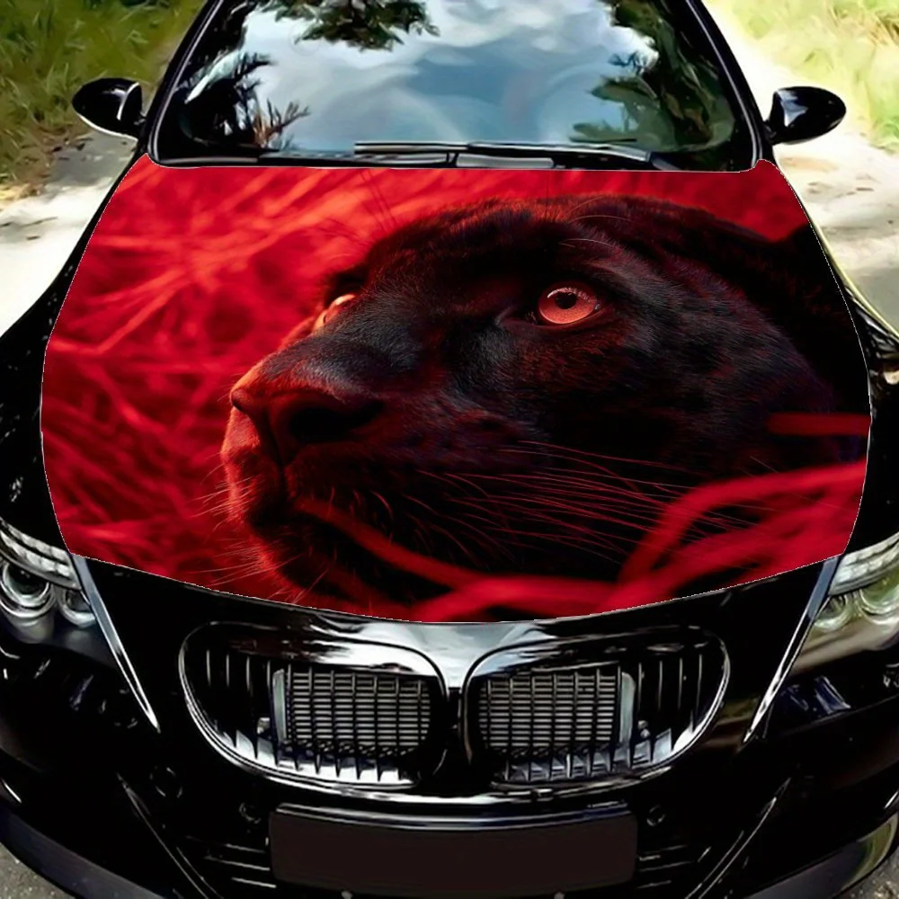 

Black panther Car Hood Decal Sticker - Durable Vinyl Wrap, Splash-Resistant & Easy Removal, Fit For All Cars - Automotive Access