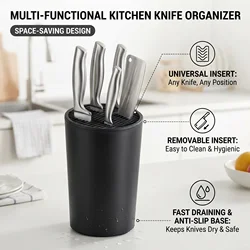 Fashion Knife Block Creative Plastic Universal Holder Kitchen Standing Storage Safe Knife Organizer Hot Sale
