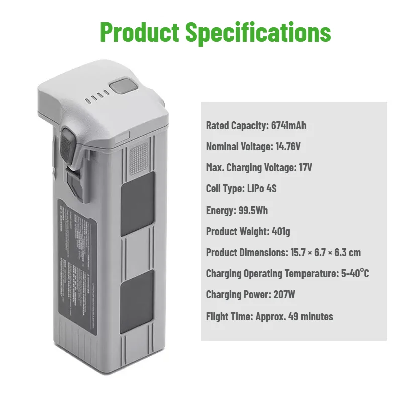 14.76V 6741mAh Battery for DJI Matrice 4T for DJI Matrice 4E Drone High Quality Replacement  Battery