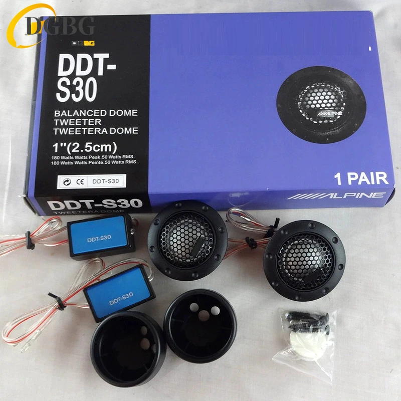 

1 Set DDT-S30 Car High Fidelity Stereo Speaker Tweeter - Car Modified Car Audio Silk Dome Tweeters