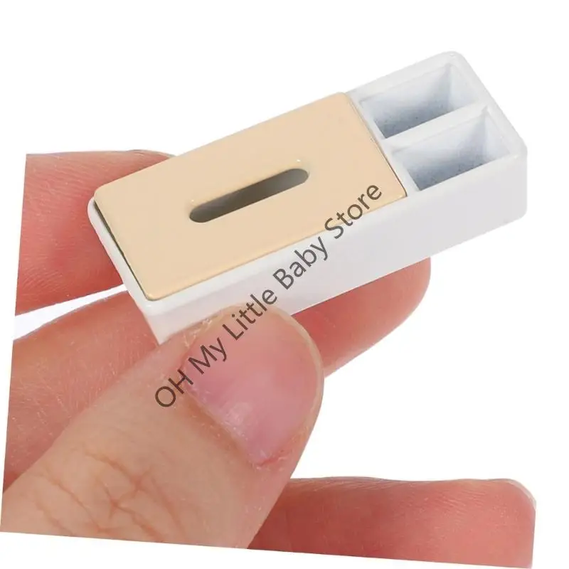 M76C Miniature Tissue Box Holder Plastic Doll House Scene Scene Scene Scene Scene Scene