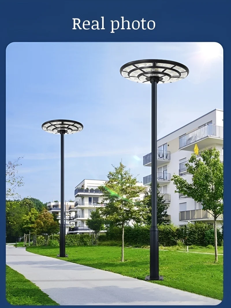 Villa Park Outdoor Runde Solar Straßenlaterne Induktion Solar Garten