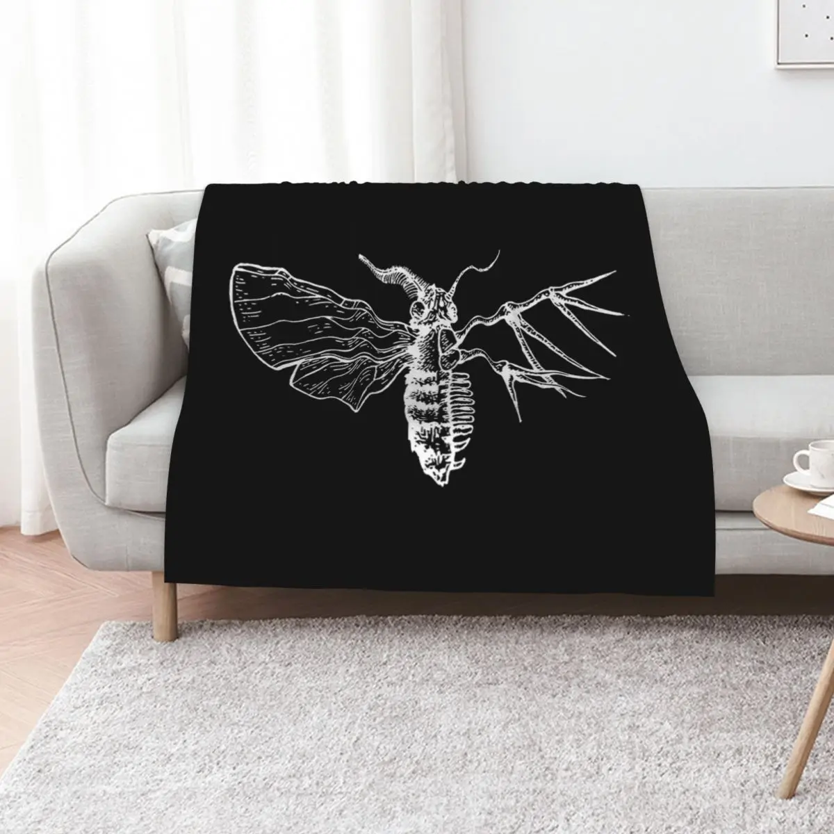 moth body anatomy skeleton Throw Blanket Blankets For Bed Luxury Throw Luxury Brand Large Flannel Fabric Luxury Thicken Blankets