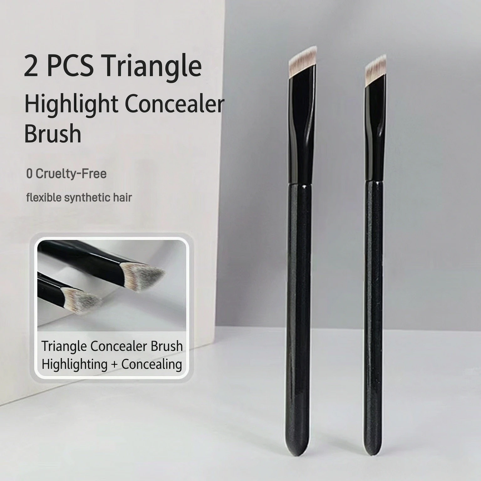 Triangle Concealer Brushes Foundation Highlight Anti-allergy 0 Cruelty Makeup Brush Slanting-flat Perfect for Face Contouring