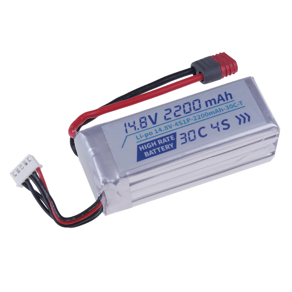 For MJX Hyper Go H16P H16E H16GT H16BM H16PL 14301 14302 14209 14210 4S 14.8v 2200mah Lipo Battery With T Plug