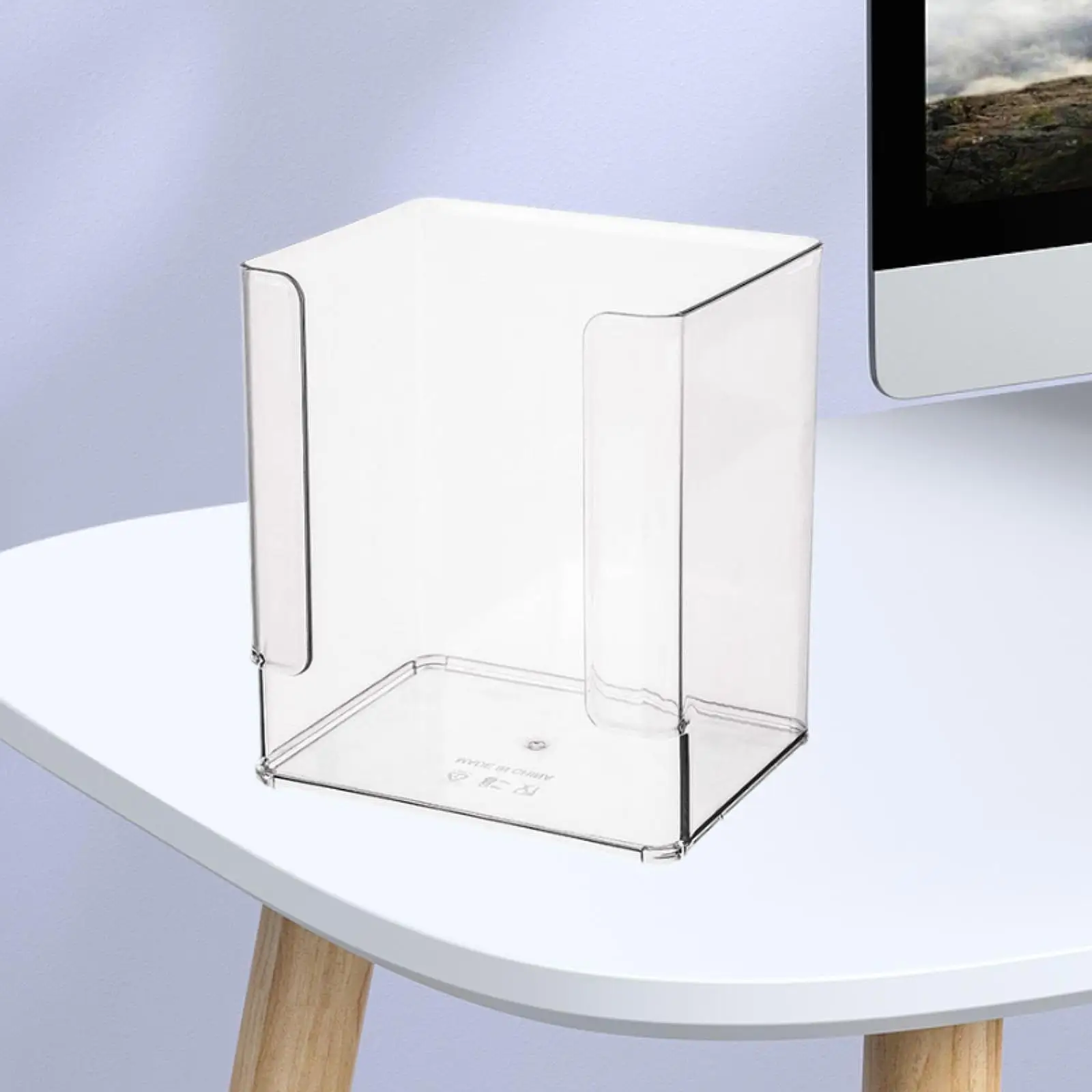 منظم كتب مكتب شفاف ، صندوق تخزين مانع للإنزلاق ، حامل ملفات ، صندوق قرطاسية مكتبي ، صندوق عرض للمستند ، المكتب