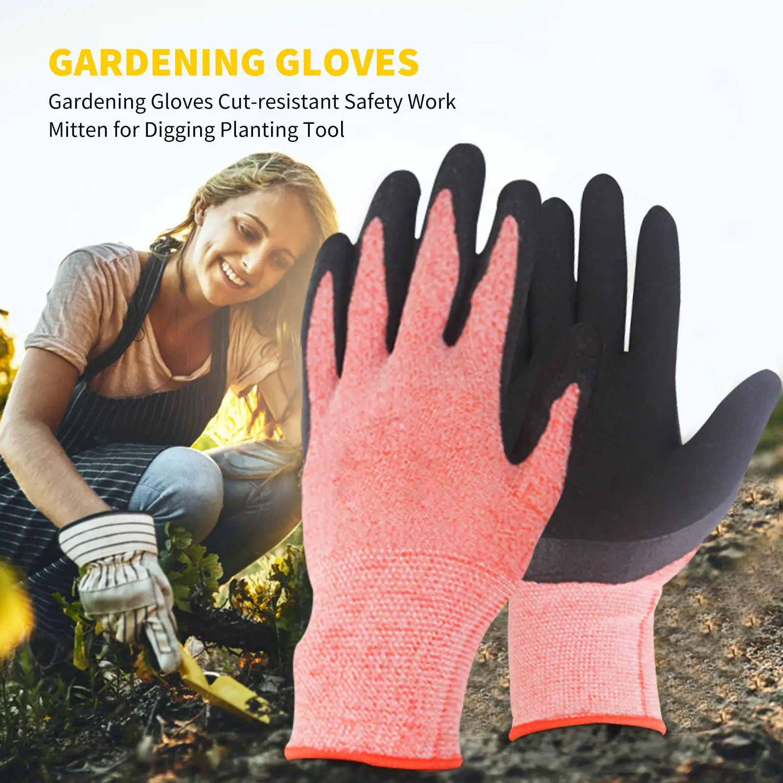 Butyronitrile Garden Gloves Digging Planting Waterproof Work Glove Outdoor Gadgets for Florists Gardening Weeding