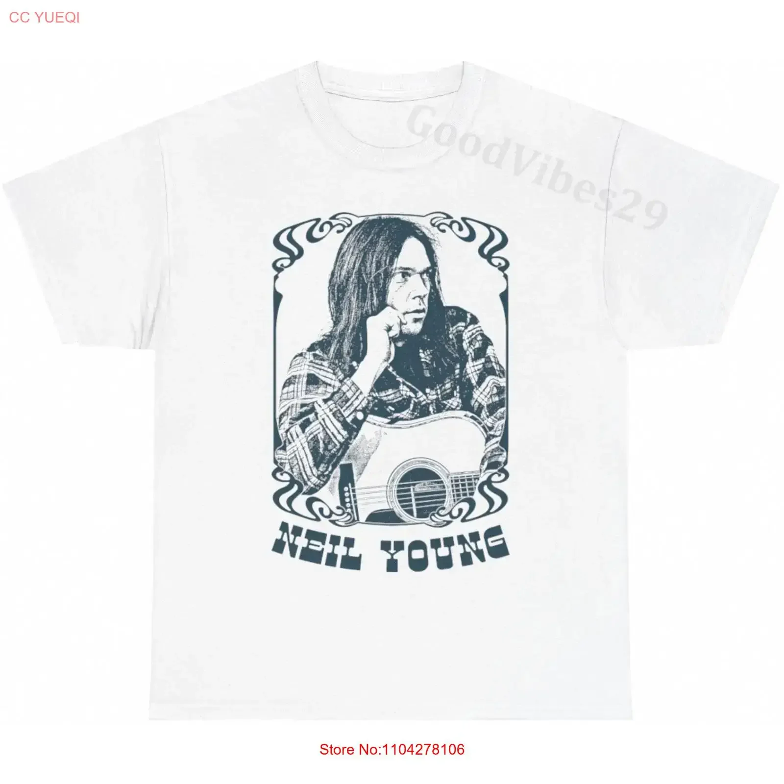 Neil Young Retro Aesthetic Country Rock Music T Shirt S 5XL  vintage Washed graphic Versatile Slightly Stretched Comfortable