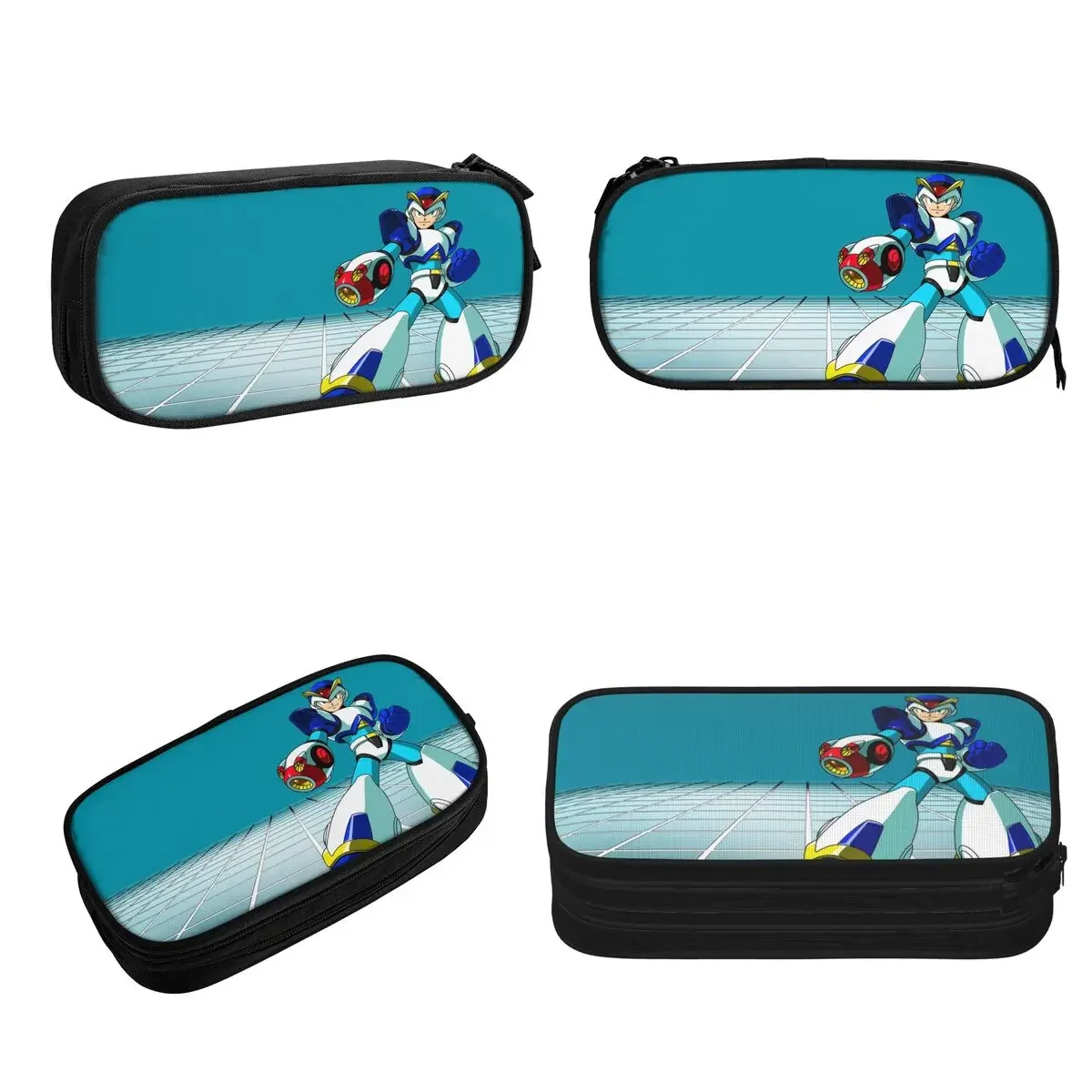 Megaman Video Game  Pencil Cases Large Capacity Pen Bags Pen Box Pencil Pouch For Boys Girls Stationery School Office