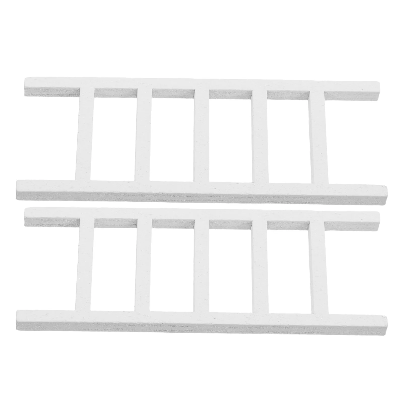 2Pcs Wooden Miniature Ladder 3.93x1.57 Inch for Dollhouse Furniture Mini Step Ladder Ornament Miniature Garden Craft Landscape