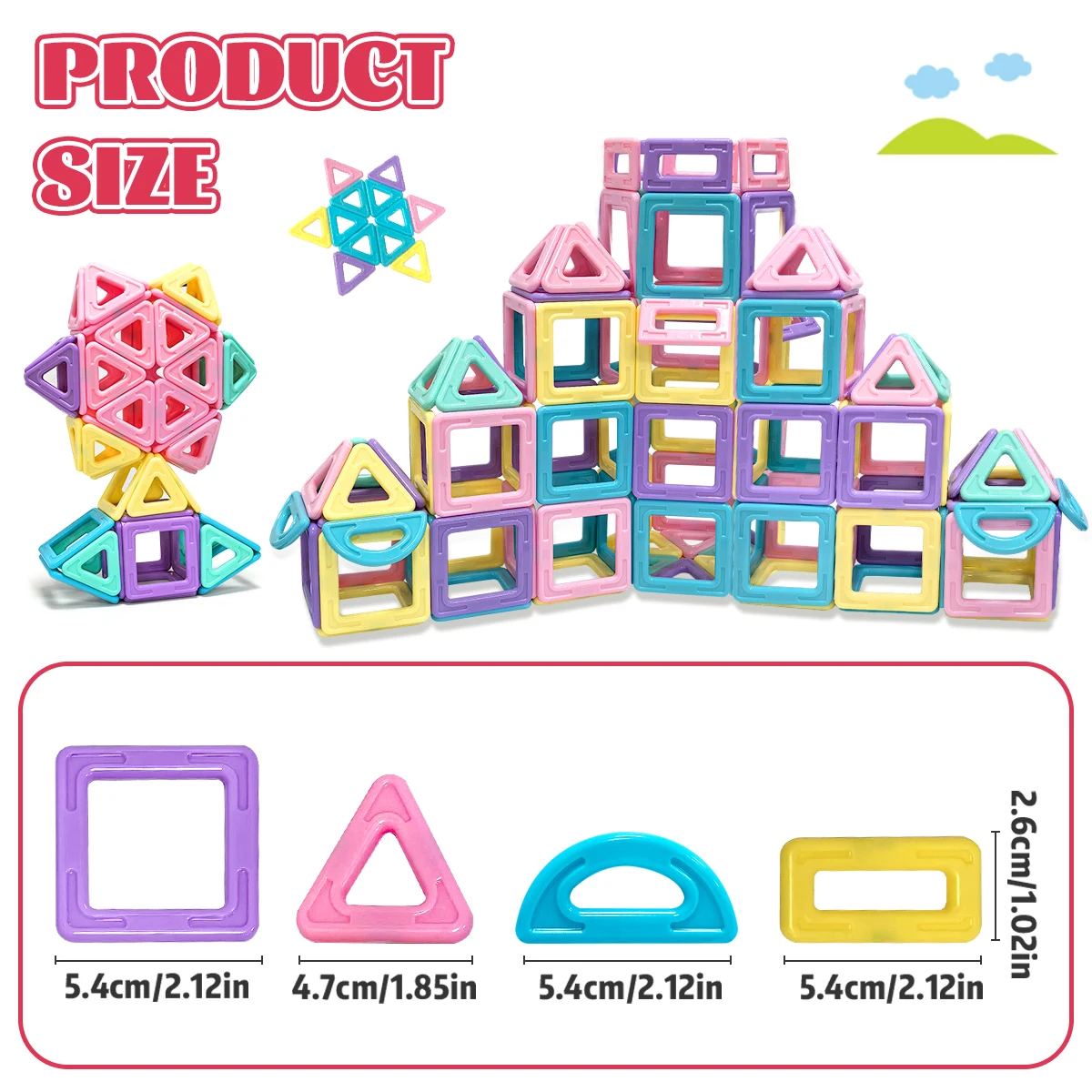 Macaron 3D Blocchi Magnetici Set Giocattoli Per Bambini Ragazzi Ragazze Educativi Sensoriali Costruzione Giocattolo Magnetico Regali 64/98/136PCS